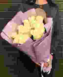 Букет 11 белых роз (50 см)