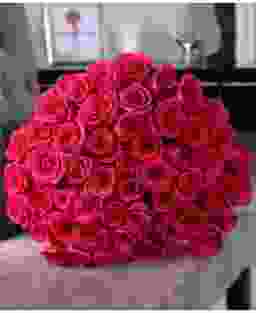 55 розовых роз Эквадор 40 см