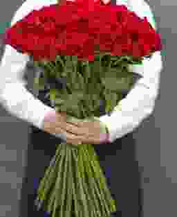 Букет 51 красная роза 80 см