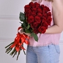Букет 21 красная роза 80 см