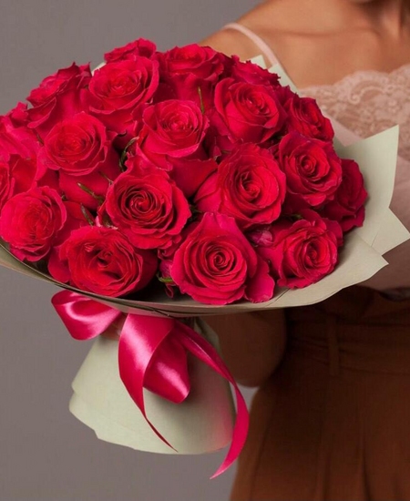 21 красная роза (40 см)