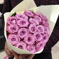 21 фиолетовая роза (50 см)
