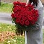 51 красная роза 80 см
