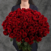 131 красная роза (90 см)