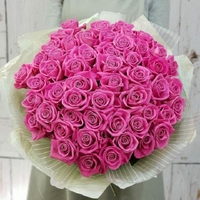 51 розовая роза 80 см