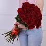 Букет из 35 красных роз 70 см
