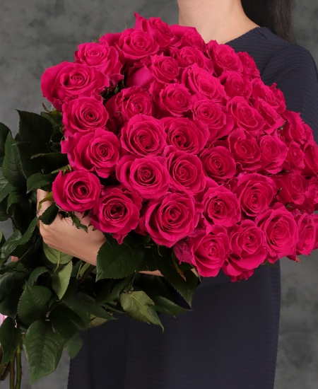 Букет из 45 розовых роз 70 см