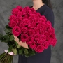 Букет из 55 розовых роз 70 см