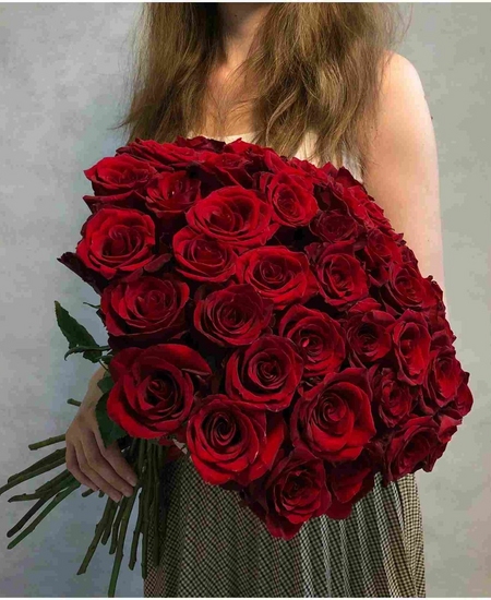 45 красных роз Эквадор 60 см