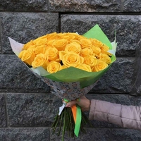 55 желтых роз Эквадор 40 см