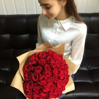 51 красная роза (40 см)
