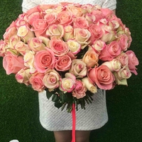Нежные тона роз в букетах из 101 розы. Смотрите все фотографии на сайте