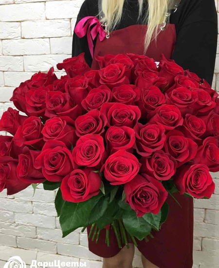 51 красная роза (50 см)