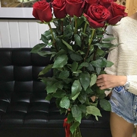 15 красных роз (90 см)