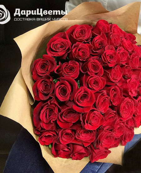 51 красная роза (40 см)