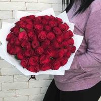 51 красная роза Кения (40 см)