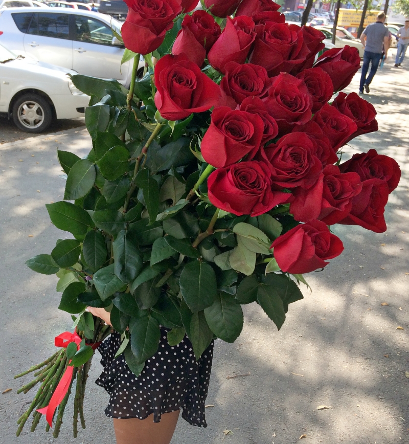 Длинные Розы Букеты Фото